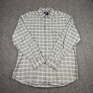 Charles Tyrwhitt Men's Button Down Classic Fit Large Green Purple Plaid Casual